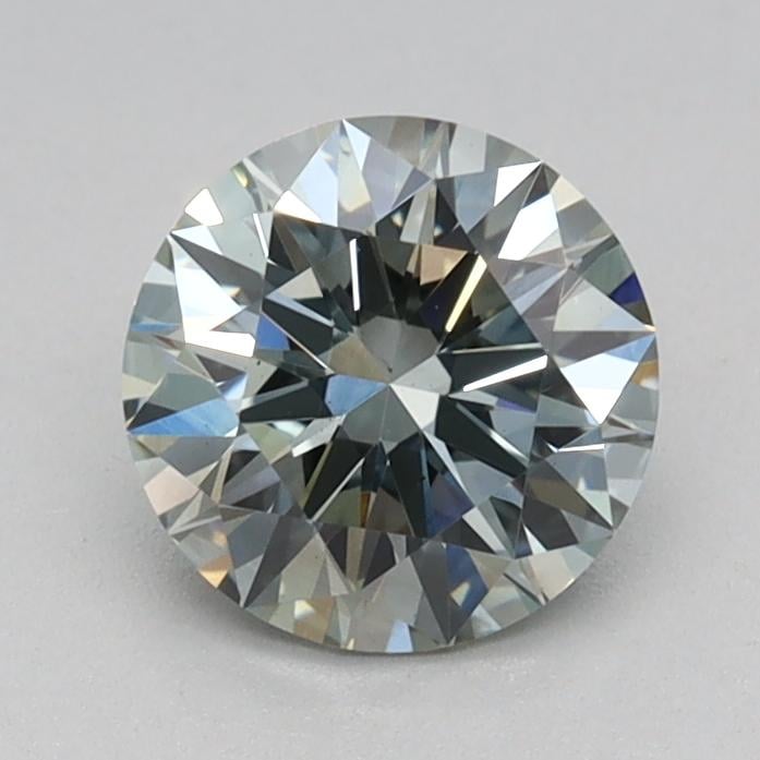 0.73 Ct. Fancy Bluish Green Round Lab Grown Diamond