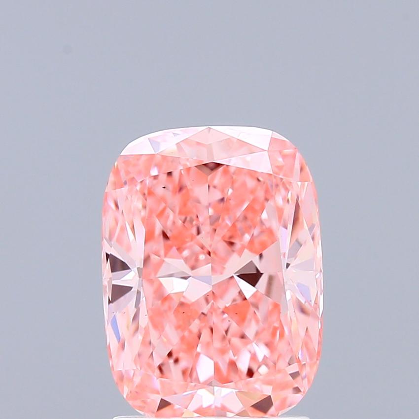 2.00 Ct. Fancy Vivid Pink Cushion Lab Grown Diamond