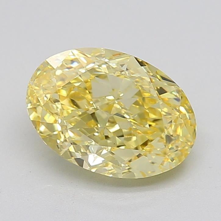 3.03 Ct. Fancy Intense Yellow Oval Lab Grown Diamond