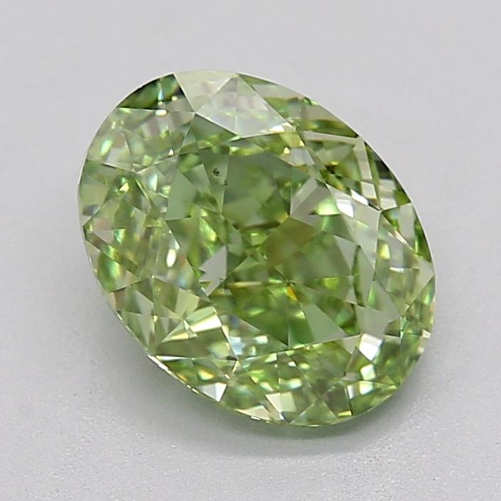 2.01 Ct. Fancy Intense  Green Oval Lab Grown Diamond