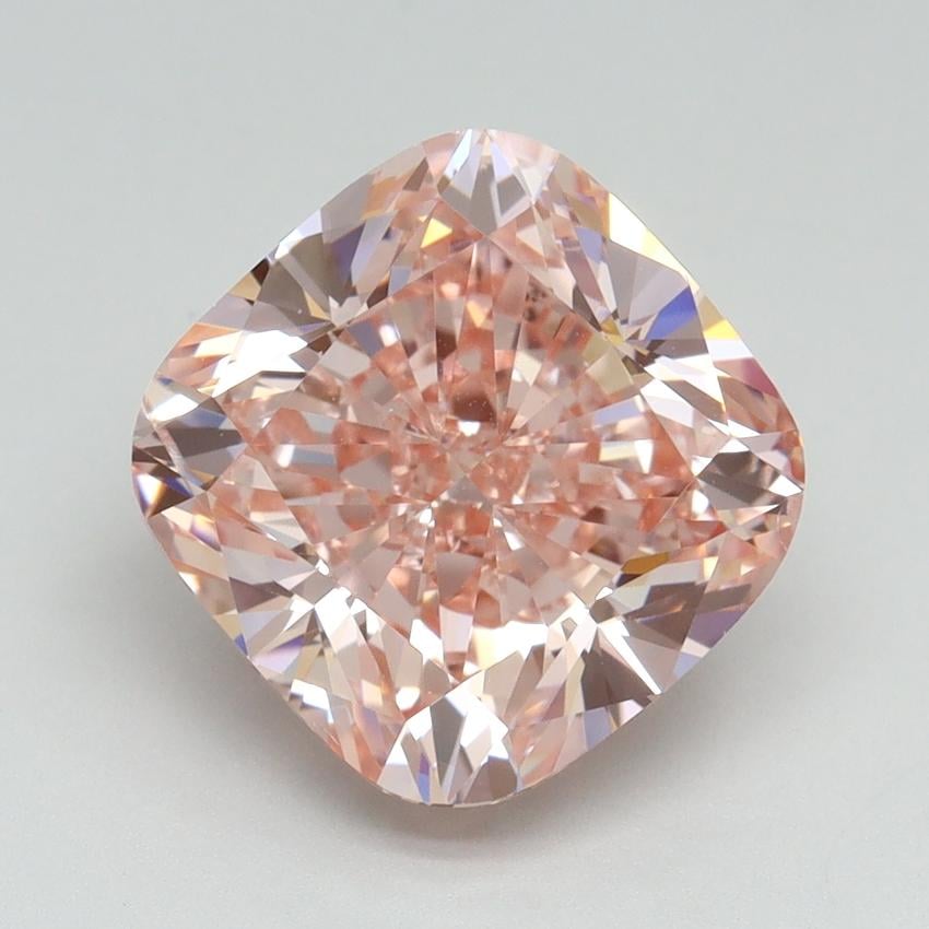 5.08 Ct. Fancy Intense Pink Cushion Lab Grown Diamond