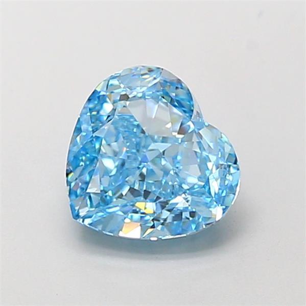 1.54 Ct. Fancy Vivid  Blue Heart Lab Grown Diamond