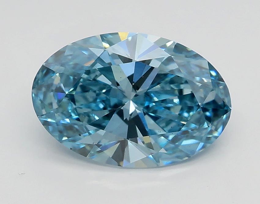 1.60 Ct. Fancy Vivid Blue Oval Lab Grown Diamond