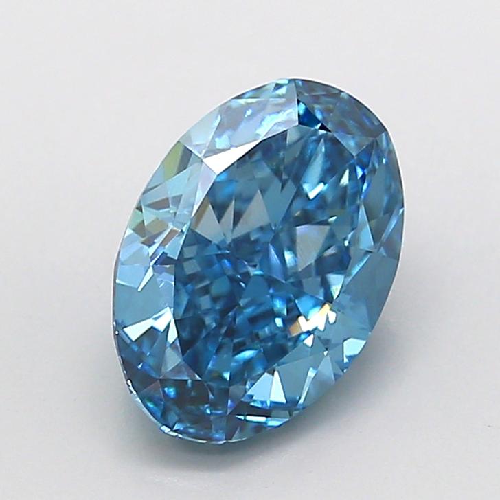 2.06 Ct. Fancy Vivid  Blue Oval Lab Grown Diamond