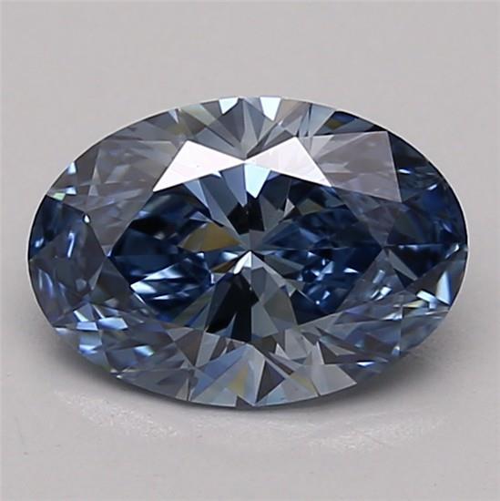 1.19 Ct. Fancy Vivid Blue Oval Lab Grown Diamond