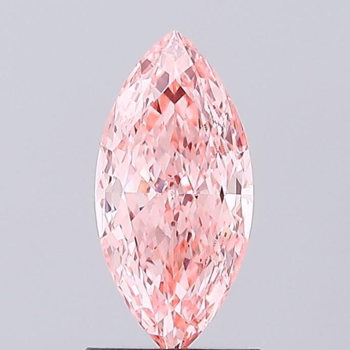 1.07 Ct. Fancy Vivid Pink Marquise Lab Grown Diamond