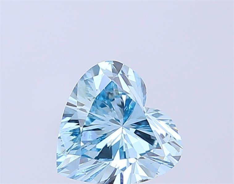 1.51 Ct. Fancy Intense Blue Heart Lab Grown Diamond