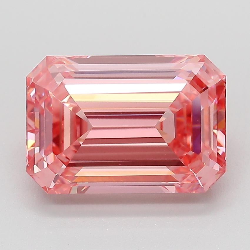 4.06 Ct. Fancy Vivid Pink Emerald Lab Grown Diamond