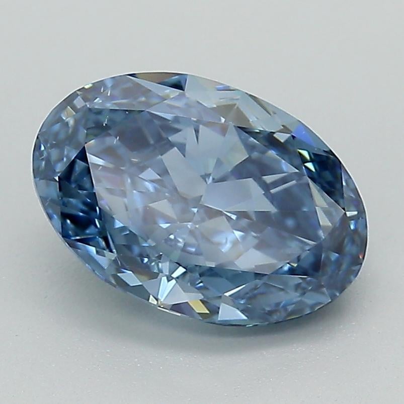 2.15 Ct. Fancy Vivid Blue Oval Lab Grown Diamond