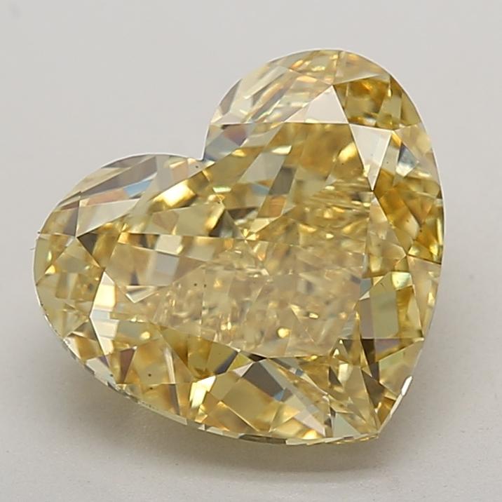 5.21 Ct. Fancy Vivid Yellow Heart Lab Grown Diamond