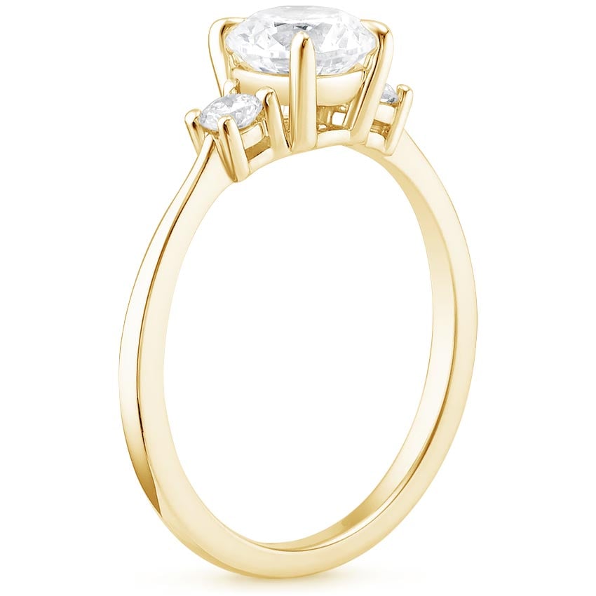18K Yellow Gold Selene Diamond Ring (1/10 ct. tw.), large side view