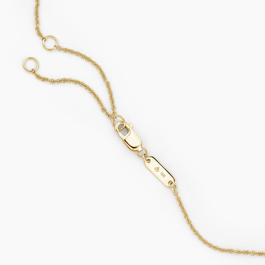 18K Yellow Gold Bezel Strand 18 in. Diamond Necklace (1/6 ct. tw), large additional view 2