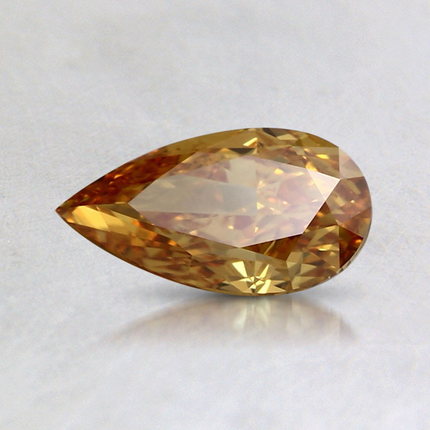 0.57 Ct. Fancy Intense Yellowish Orange Pear Diamond