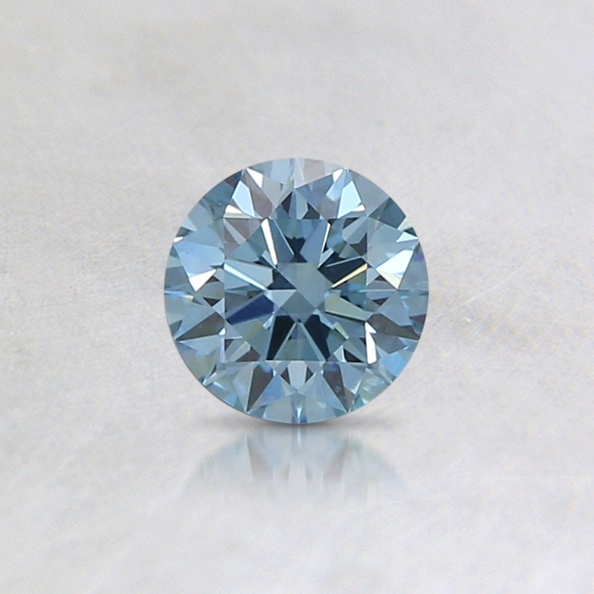 0.32 Ct. Fancy Greenish Blue Round Lab Created Diamond