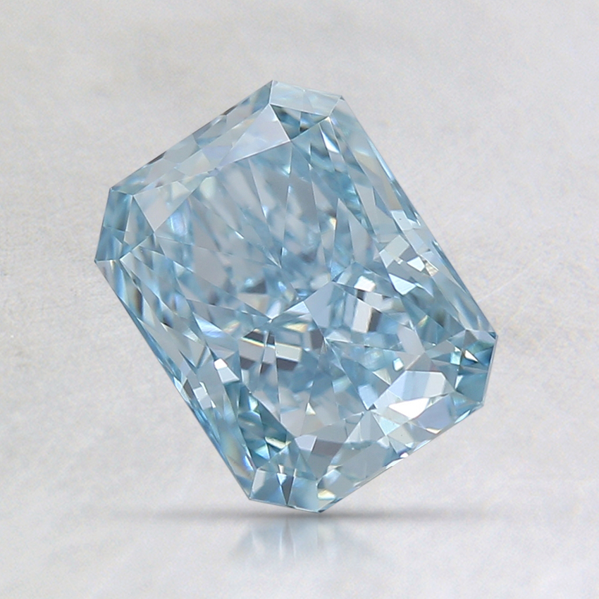 1.30 Ct. Fancy Intense Greenish Blue Radiant Lab Created Diamond