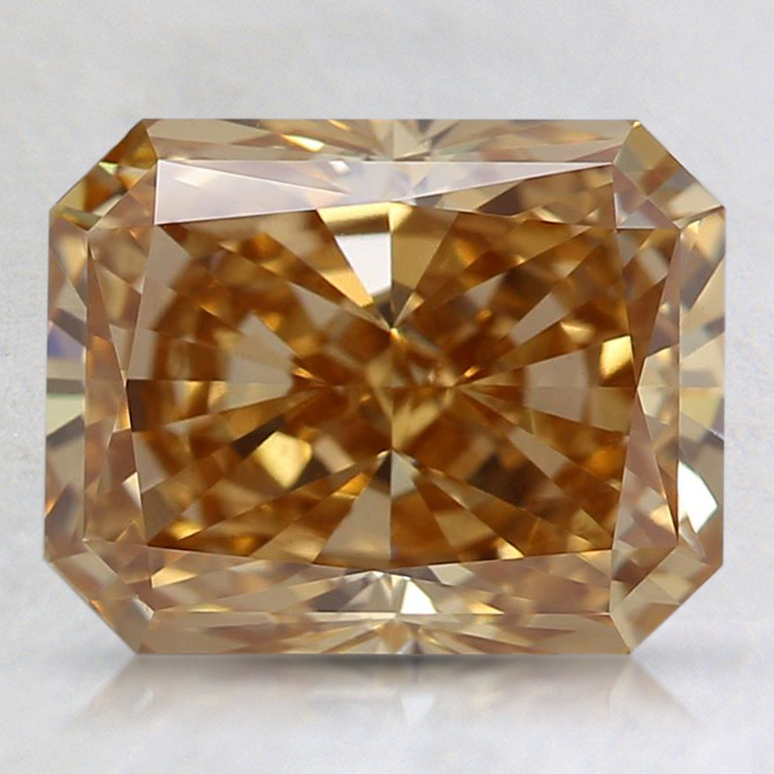 2.68 Ct. Fancy Intense Yellowish Brown Radiant Lab Created Diamond