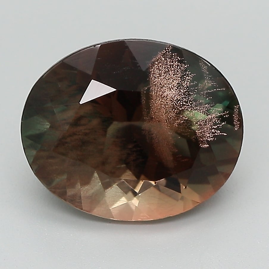11.1x9.1mm Unheated Green Oval Oregon Sunstone