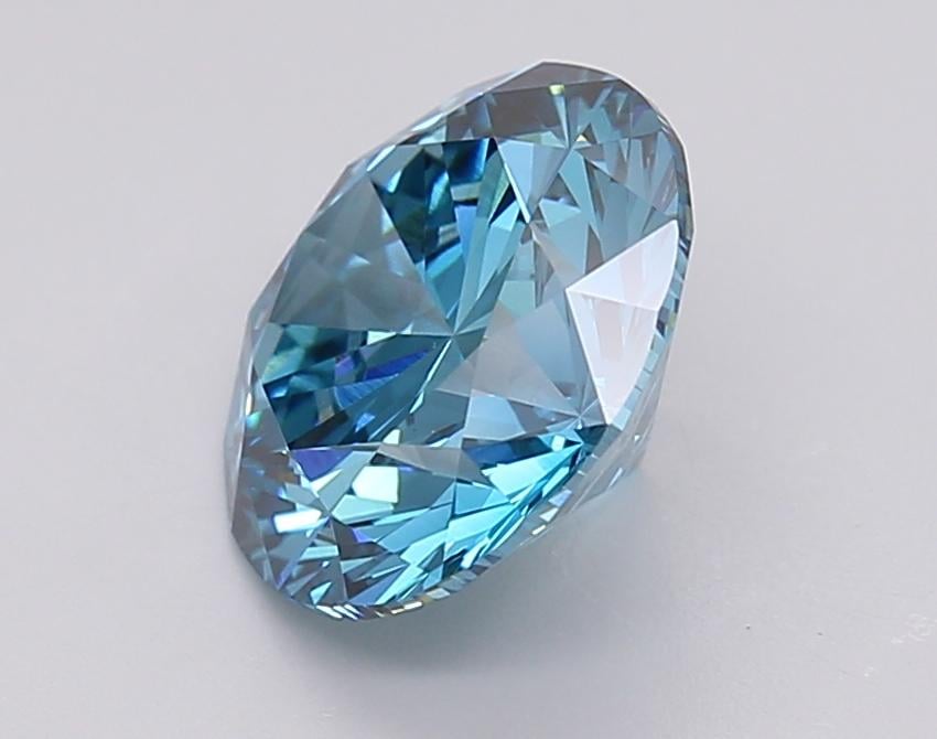 3.00 Ct. Fancy Vivid Blue Round Lab Grown Diamond