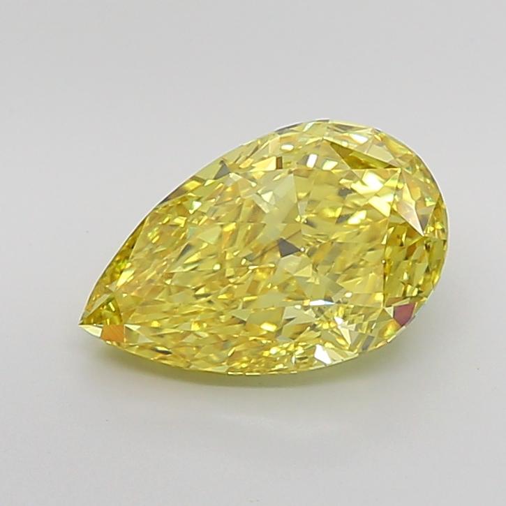 3.80 Ct. Fancy Vivid Yellow Pear Lab Grown Diamond