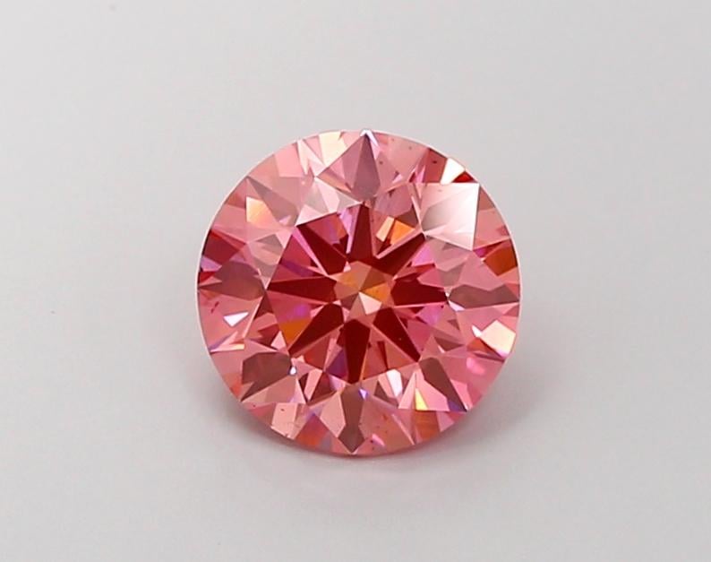 2.51 Ct. Fancy Vivid Red Round Lab Grown Diamond