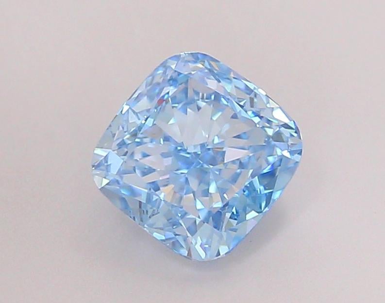 2.01 Ct. Fancy Vivid Blue Cushion Lab Grown Diamond