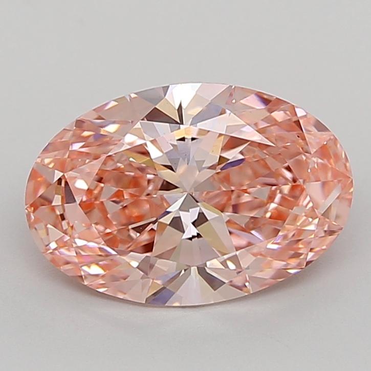 3.04 Ct. Fancy Vivid  Pink Oval Lab Grown Diamond