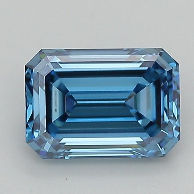 2.01 Ct. Fancy Vivid  Blue Emerald Lab Grown Diamond