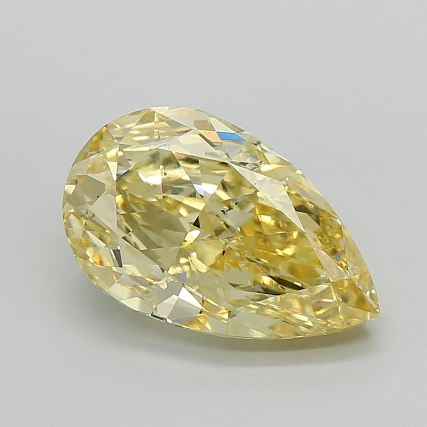5.02 Ct. Fancy Intense Yellow Pear Lab Grown Diamond