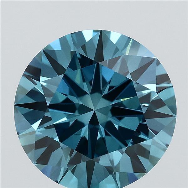 2.51 Ct. Fancy Vivid Blue Round Lab Grown Diamond