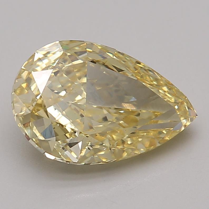 2.76 Ct. Fancy Vivid Yellow Pear Lab Grown Diamond