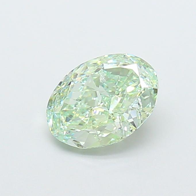 1.54 Ct. Fancy Intense  Green Oval Lab Grown Diamond