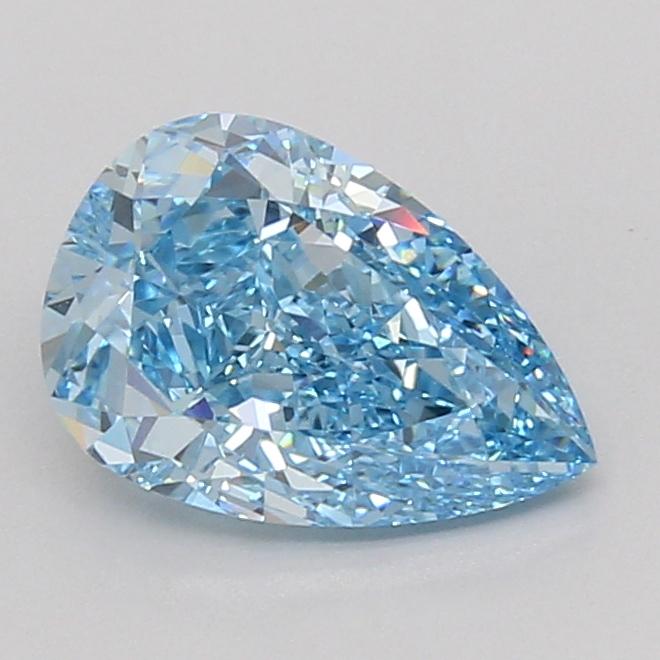 2.04 Ct. Fancy Vivid Blue Pear Lab Grown Diamond