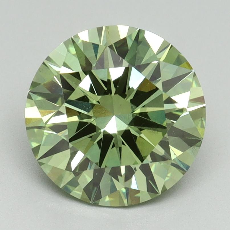 2.25 Ct. Fancy Vivid Green Round Lab Grown Diamond