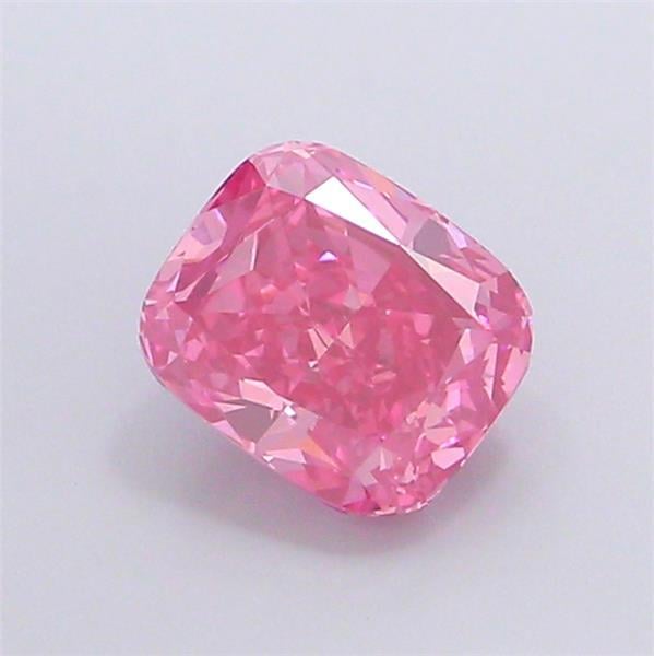 1.06 Ct. Fancy Vivid  Pink Cushion Lab Grown Diamond