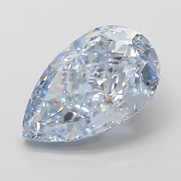 3.59 Ct. Fancy Intense  Blue Pear Lab Grown Diamond