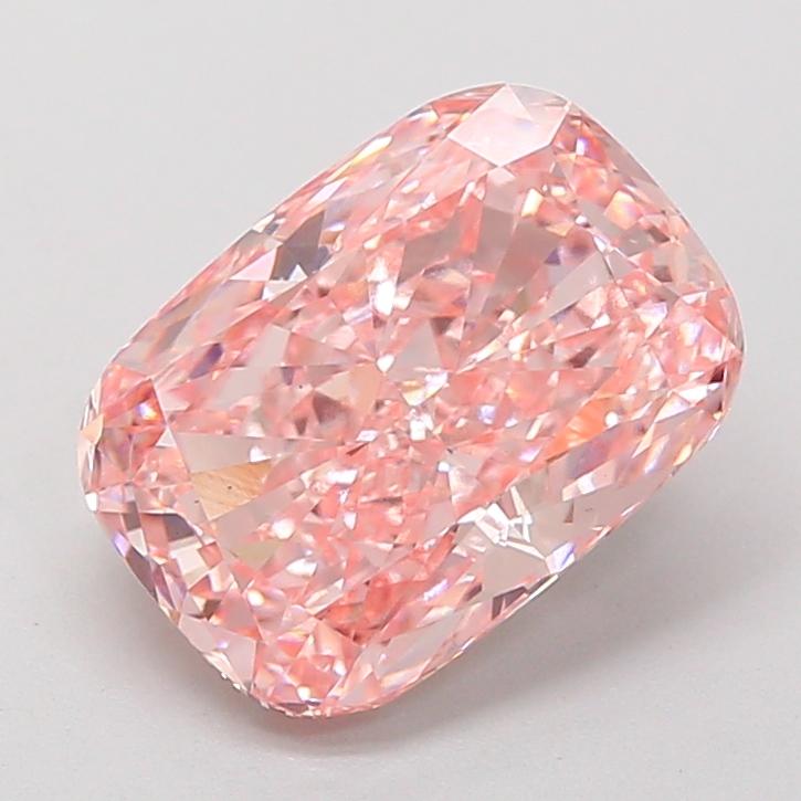 4.03 Ct. Fancy Vivid Pink Cushion Lab Grown Diamond