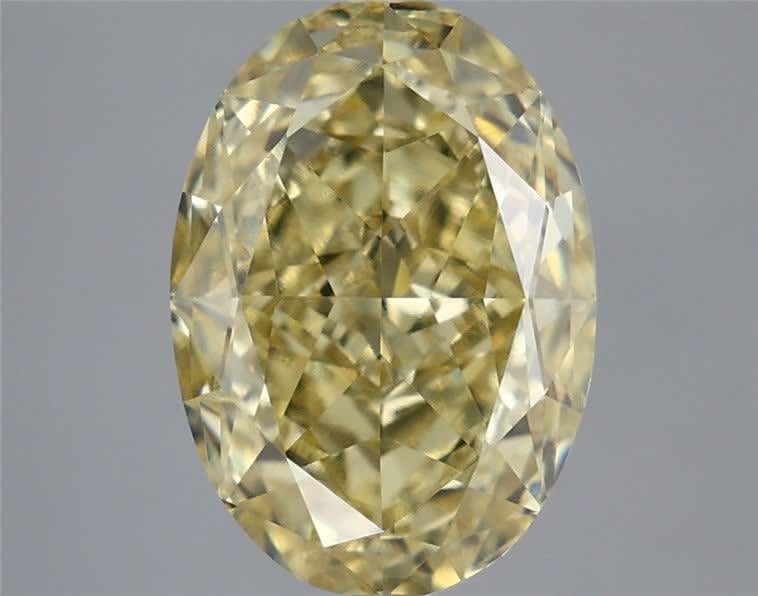 5.03 Ct. Fancy Intense Yellow Oval Lab Grown Diamond