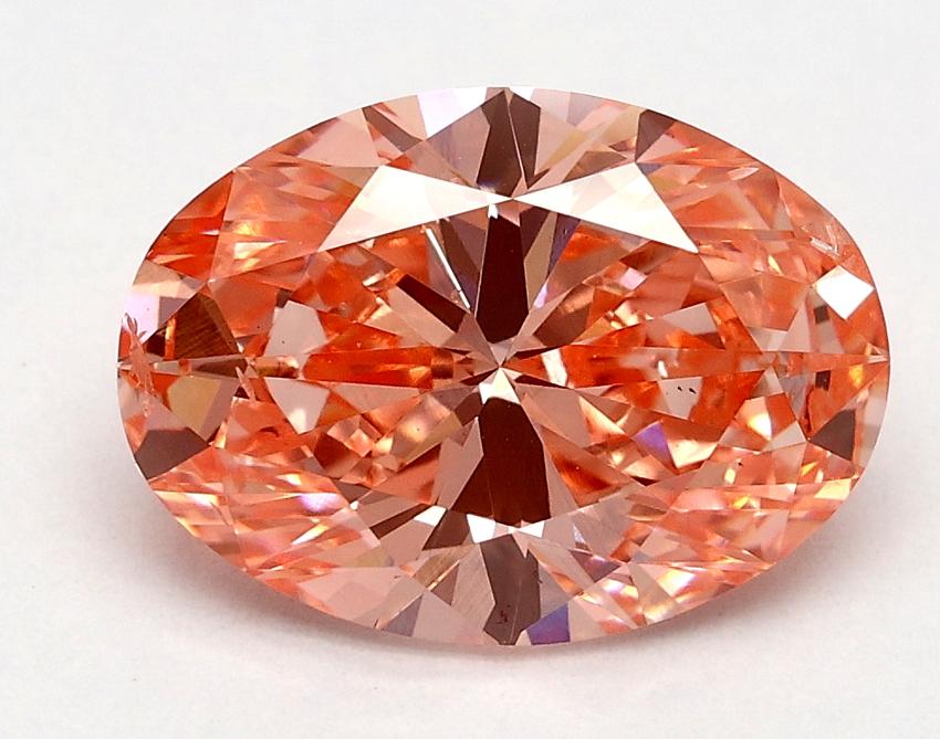 2.06 Ct. Fancy Vivid Pink Oval Lab Grown Diamond