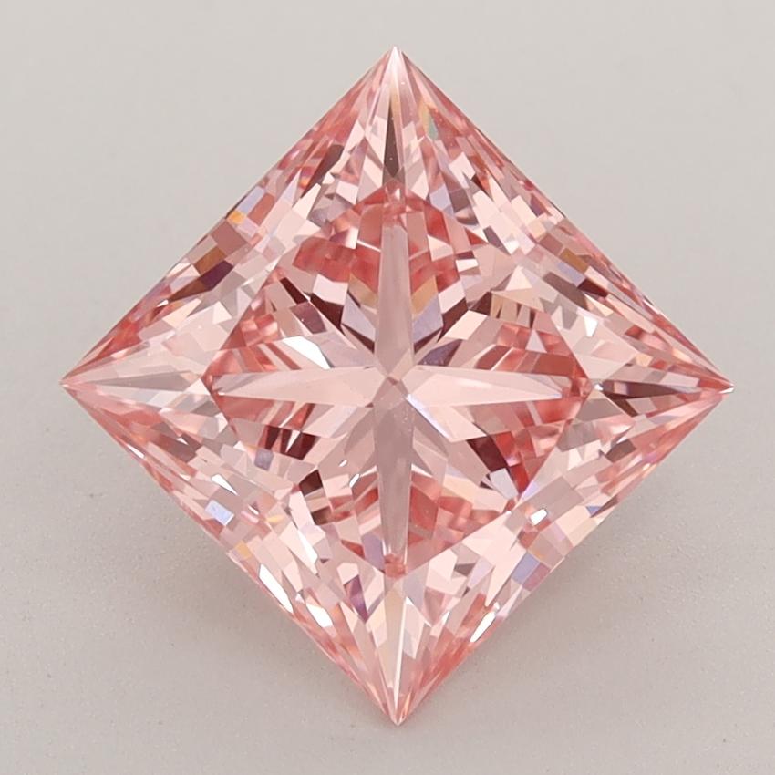 2.61 Ct. Fancy Vivid Pink Princess Lab Grown Diamond