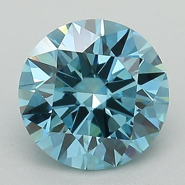 1.51 Ct. Fancy Vivid Blue Round Lab Grown Diamond