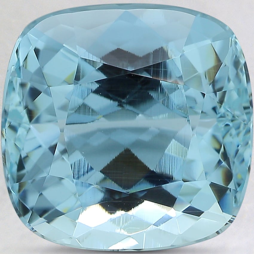 13.9x13.6mm Cushion Aquamarine