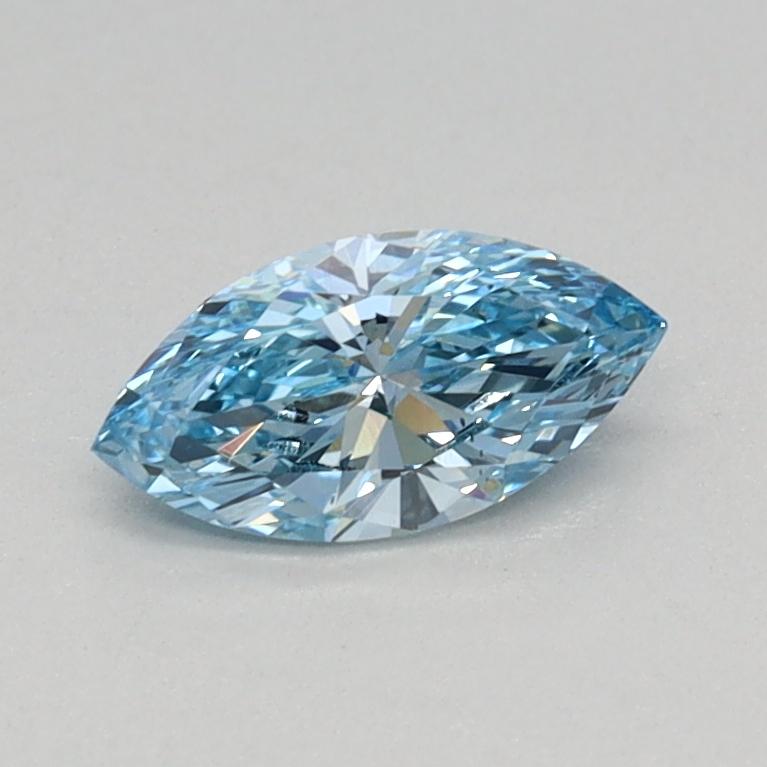 0.32 Ct. Fancy Vivid Blue Marquise Lab Grown Diamond