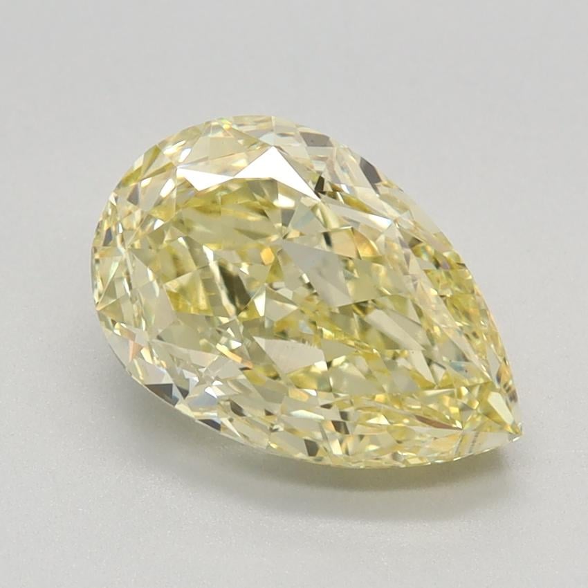 2.18 Ct. Fancy Intense Yellow Pear Lab Grown Diamond