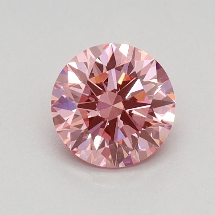 0.51 Ct. Fancy Vivid  Pink Round Lab Grown Diamond