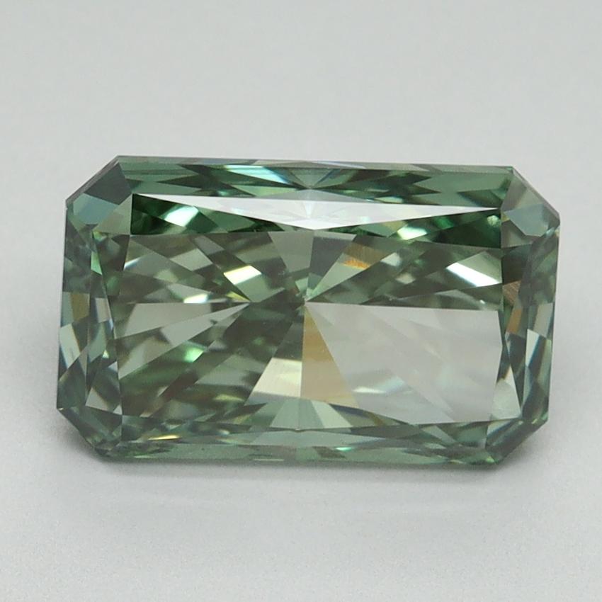 2.99 Ct. Fancy Vivid Green Radiant Lab Grown Diamond