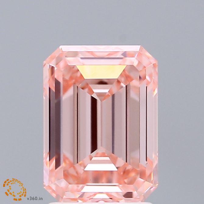 2.20 Ct. Fancy Intense Pink Emerald Lab Grown Diamond
