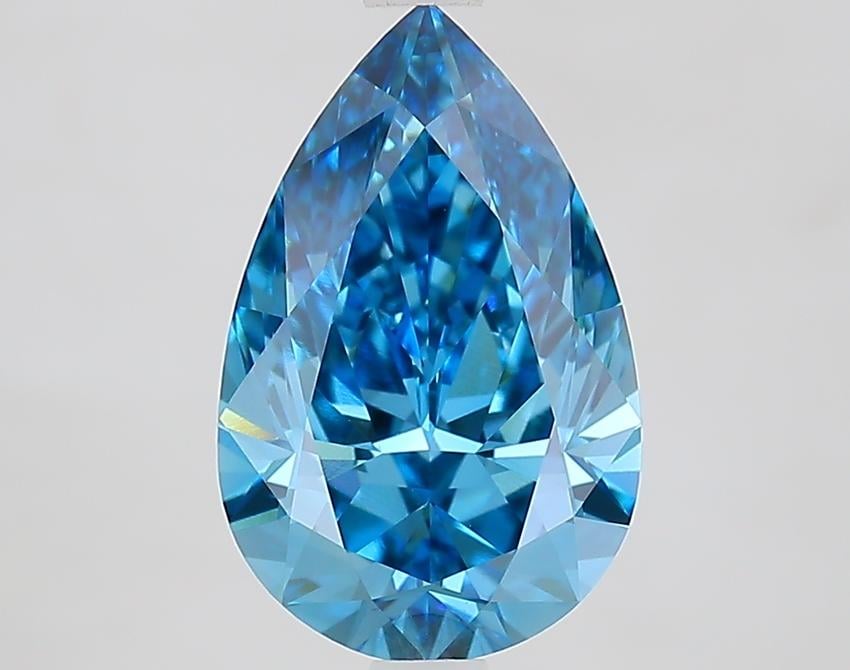 2.62 Ct. Fancy Vivid Blue Pear Lab Grown Diamond