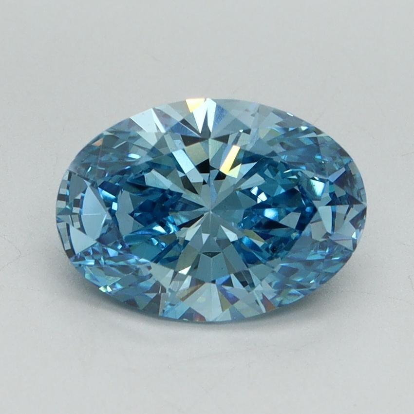2.00 Ct. Fancy Vivid Blue Oval Lab Grown Diamond