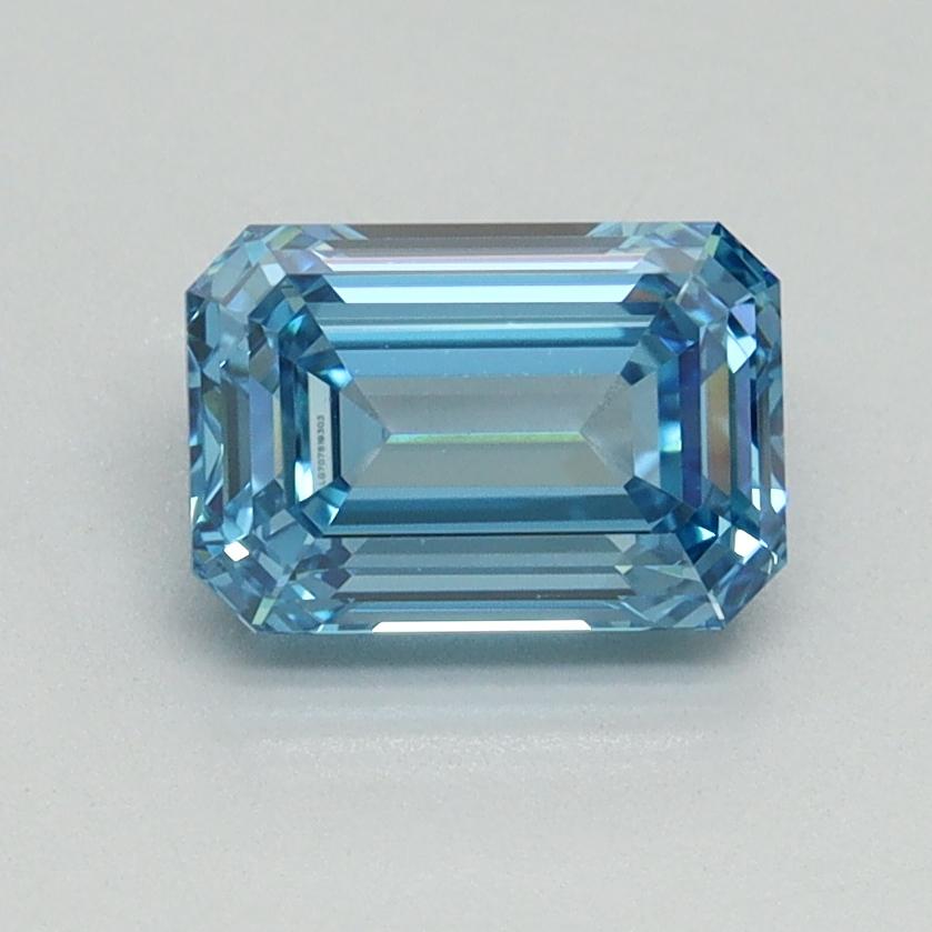 1.28 Ct. Fancy Vivid Blue Emerald Lab Grown Diamond
