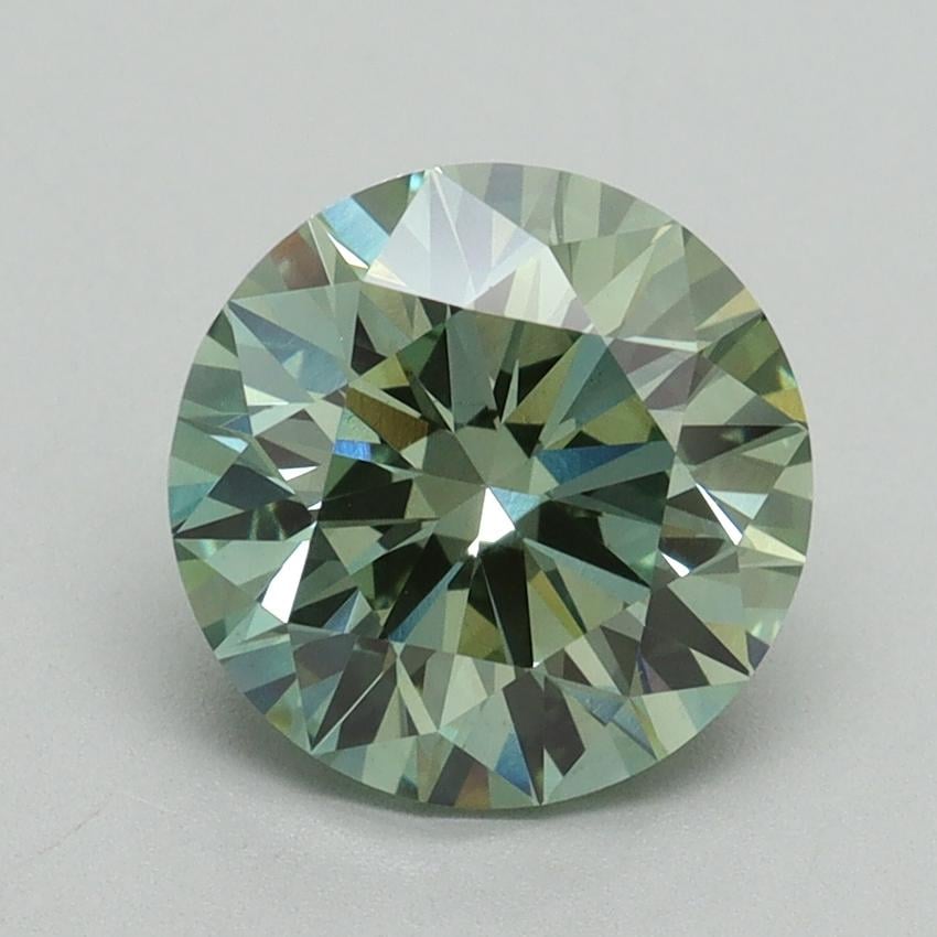 2.24 Ct. Fancy Vivid Green Round Lab Grown Diamond